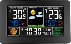 Wall Clock with Thermometer and Hygrometer